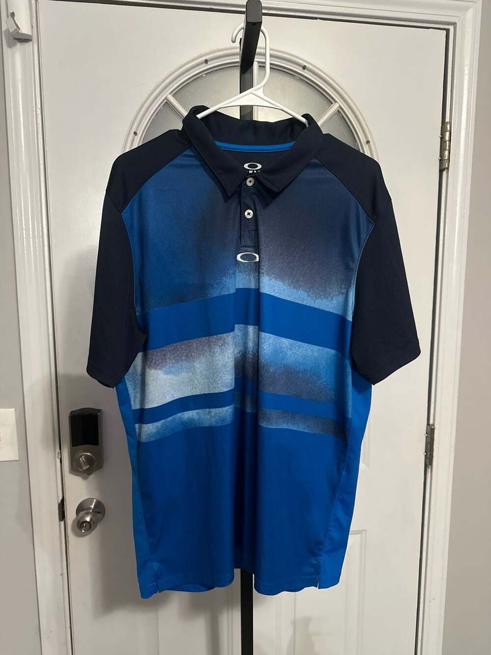 Oakley Ohydrolix Jekyll Island Georgia Golf Polo Shirt Blue Size Large #381